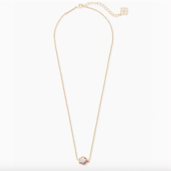 Kendra Scott Tess Gold Pendant Necklace – Slate Cat’s Eye – NWT w/ Dust Bag - Picture 3 of 6